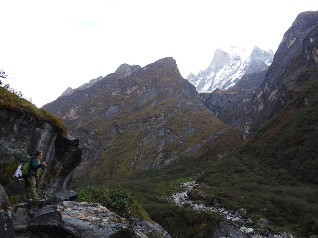 Uitzicht op Mount Fishtail