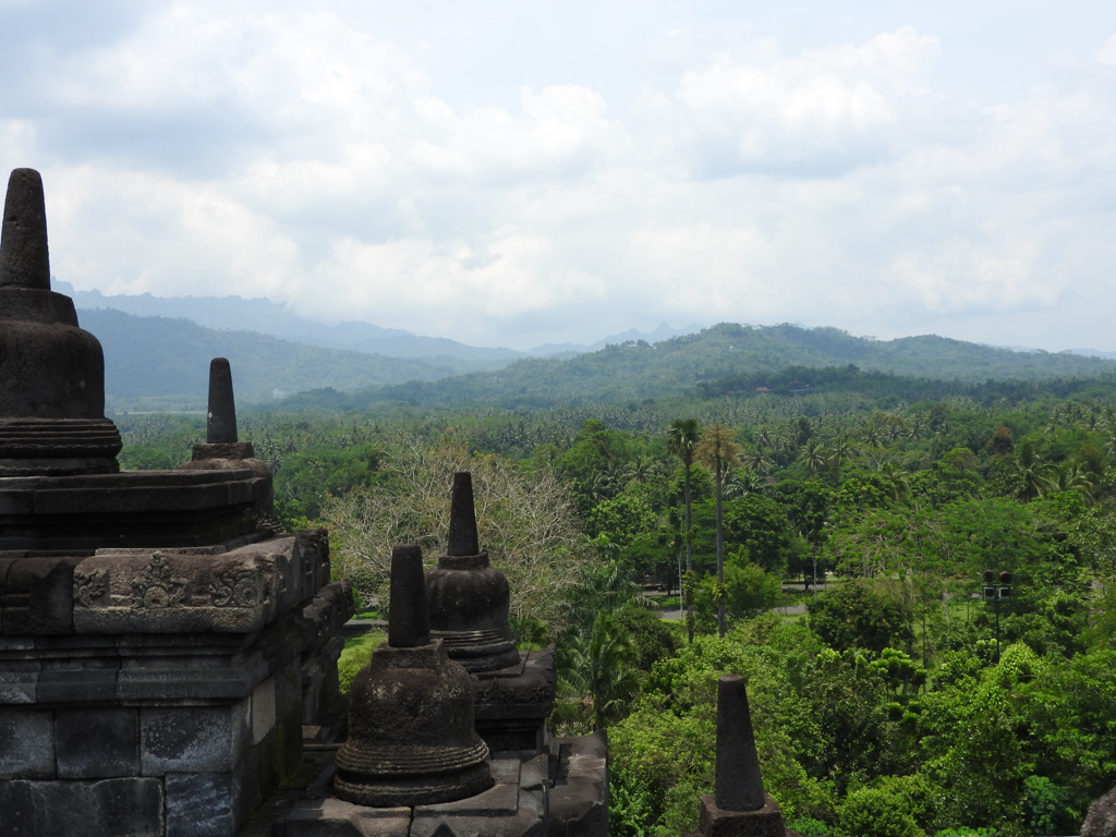 Uitzicht vanaf Borobodur