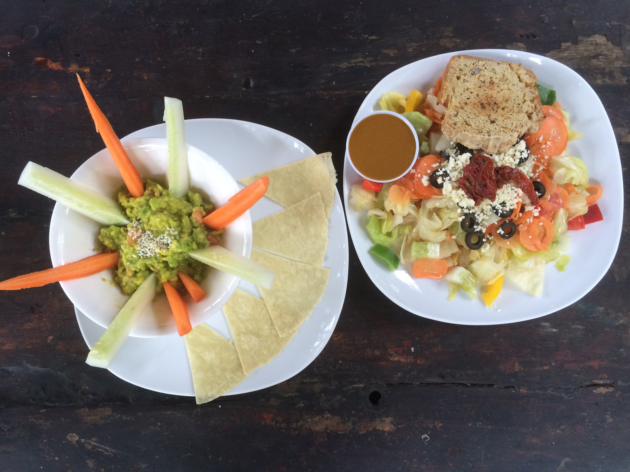 Guacamole & Greek Salad