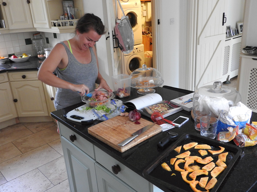 Koken in een riante keuken in the UK