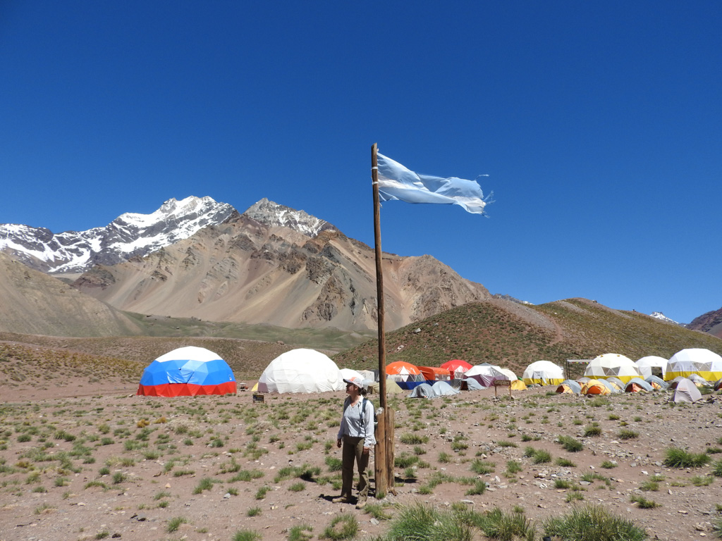 Het basecamp aan de berg