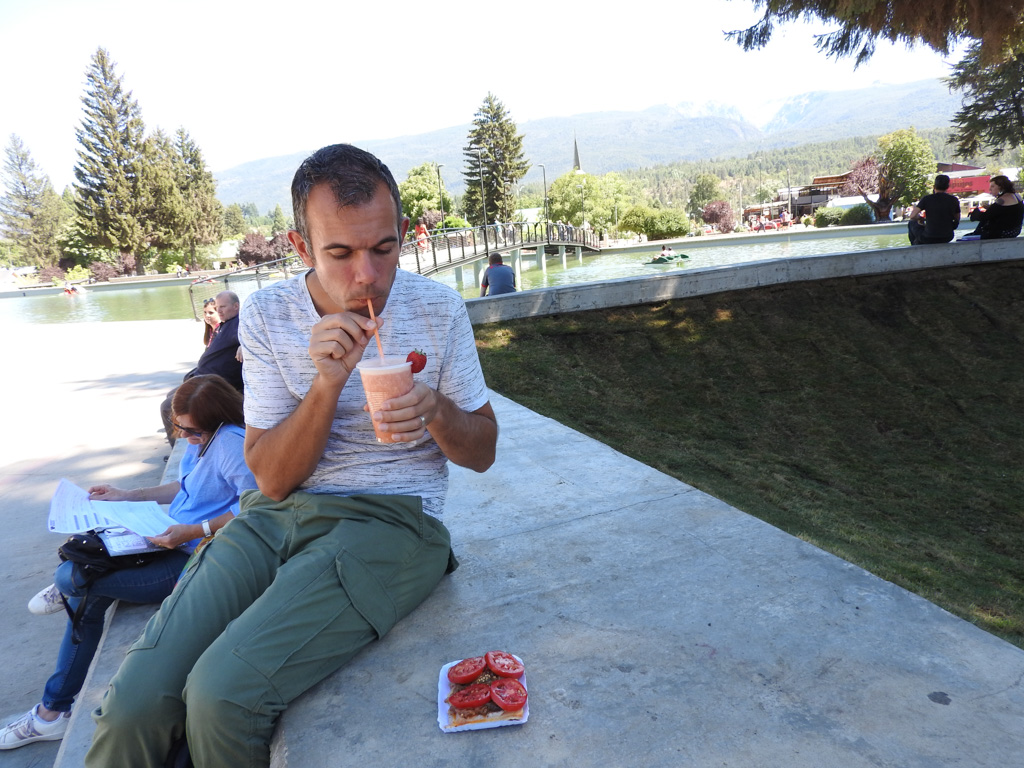 Smoothies in het park in El Bolson