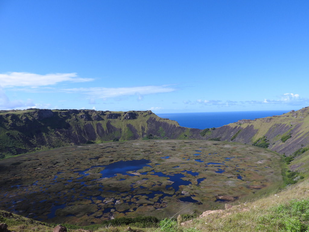 Rano Kau, een uitgedoofde vulkaan