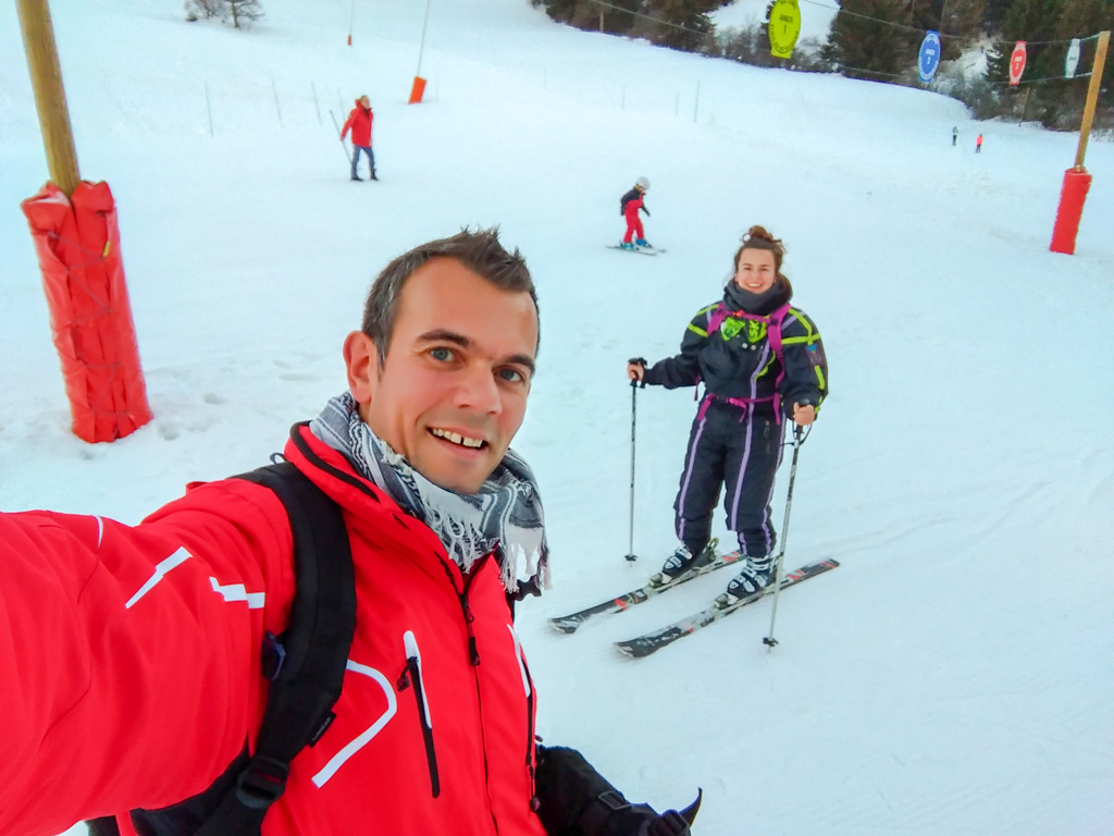 Eerste keer skiën voor Ann