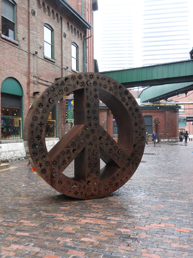 Peace sign in the Distillery District