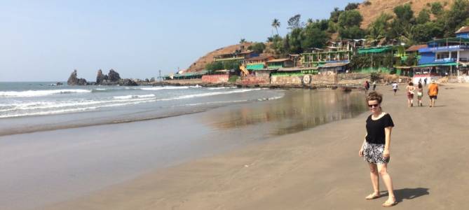 Op het strand in Arambol