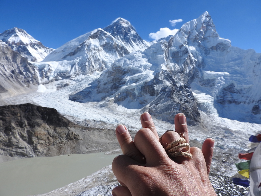 Verstrengeld voor de Mount Everest