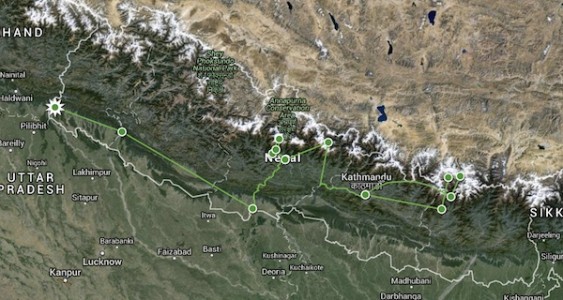 Reisroute Door Nepal