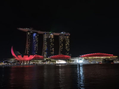 Lichtshow 'Wonderfull' bij Marina Bay Sands