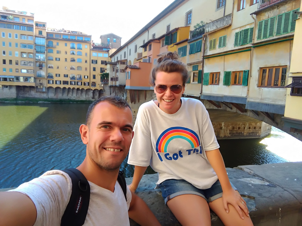 Selfie bij Ponte Vecchio