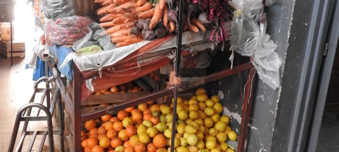 Vele plastic zakjes zijn klaar voor het fruit