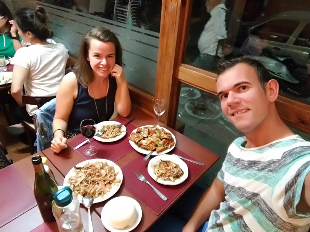 Vegetarisch diner bij de Chinees in Buenos Aires